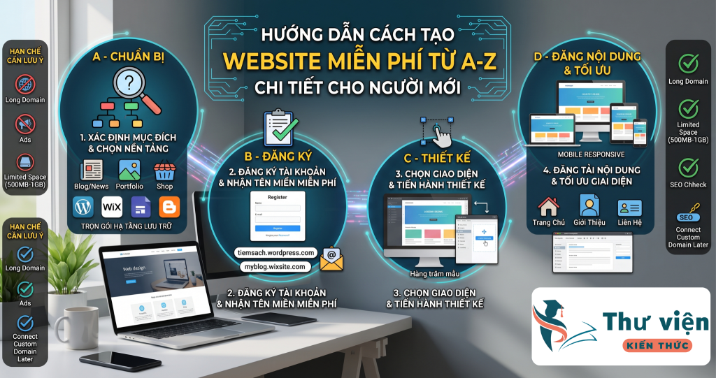 Cách Tạo Website Miễn Phí Từ A-Z Dễ Dàng