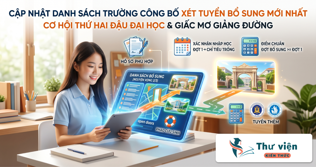 Danh sách các trường công bố xét tuyển bổ sung