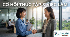 Sinh viên đang ngồi tìm việc trên laptop